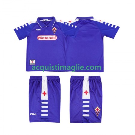 Divisa di Calcio ACF Fiorentina 1999 Retro Bambino Prima 1998